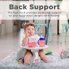 image:imageNuby My Floor Seat  Portable Baby Chair with Soft Foam Cushion Safety Harness and High Back Design  4 Months  PinkGray