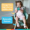 image:imageNuby 4in1 Baby High Chair Seat with Removable Tray  6 Months to 3 Years  Adjustable Toddler Chair for Eating  Holds Up to 60 lbs  GrayGreen