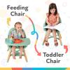 image:imageNuby 4in1 Baby High Chair Seat with Removable Tray  6 Months to 3 Years  Adjustable Toddler Chair for Eating  Holds Up to 60 lbs  GrayGreen