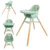 image:imageNuby 4in1 Baby High Chair Seat with Removable Tray  6 Months to 3 Years  Adjustable Toddler Chair for Eating  Holds Up to 60 lbs  GrayGreen
