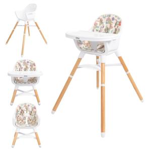 image:imageNuby 4in1 Baby High Chair Seat with Removable Tray  6 Months to 3 Years  Adjustable Toddler Chair for Eating  Holds Up to 60 lbs  GrayGeometric Print