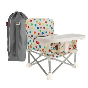 image:imageNuby PopUp Booster Seat with Removable Tray  6 Months  Portable Booster Seat for Floor IndoorOutdoor Use  3Point Safety Adjustable Straps  Summer Travel Essentials  Black and WhiteMuliColor