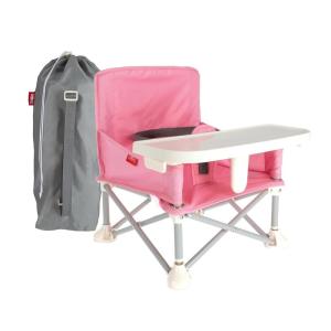 image:imageNuby PopUp Booster Seat with Removable Tray  6 Months  Portable Booster Seat for Floor IndoorOutdoor Use  3Point Safety Adjustable Straps  Summer Travel Essentials  Black and WhitePink
