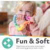 image:imageNuby Twist Ball Teether Activity Toy with Rattle and Fun Bright Colors  Montessori Sensory Toy Develops Fine Motor Skills  3  MonthsTwistaRing Teether and Fidget Toy