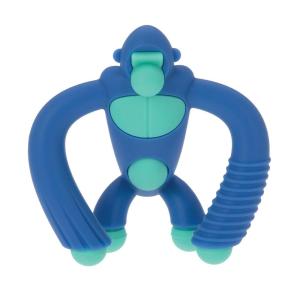 image:imageNuby Geo Zoos Massaging Teether  Baby Teething Toy  Soft Easy Grip  3 Months  Blue GorillaGorilla