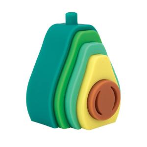 image:imageNuby Soft Silicone Stackable Avocado Interactive Toy  5Piece Toddler Stacking Toy for Early Development  12 MonthsStacking Avocado