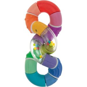 image:imageNuby Twist Ball Teether Activity Toy with Rattle and Fun Bright Colors  Montessori Sensory Toy Develops Fine Motor Skills  3  MonthsTwistable Rattle and Teether