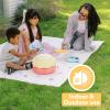 image:imageNuby Reversible Baby Floor Mat  Foldable and Lightweight Foam Infant Play Mat  77 x 58  Easy Storage and Travel  Hot Air BalloonsStripesCar Tracks Play Mat