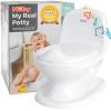 image:imageNuby Step Ladder Toddler Potty Seat for Toilet  AllinOne Kids Potty Training Toilet Seat with Ladder for Toddlers 18 Months  GreyWhite Potty