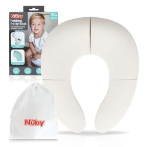 image:imageNuby OnTheGo Portable Potty Seat  Travel Toilet Seat for Boys and Girls 18 Months  Includes Storage Bag and Disposable Potty Liners  Toddler Travel Essentials  Toddler Potty Training ToiletFoldable Potty Seat