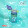 image:imageNuby Thirsty Kids FlipIt Bolt Toddler Cup with PushButton Locking FlipTop and Silicone Spout  12 oz  EasyGrip and SpillResistant  18 Months  SpaceSpace