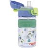 image:imageNuby Thirsty Kids FlipIt Bolt Toddler Cup with PushButton Locking FlipTop and Silicone Spout  12 oz  EasyGrip and SpillResistant  18 Months  SpaceSpace