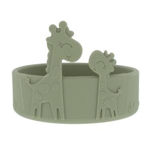 image:imageNuby Animal Friends Silicone and Stainless Steel Fork and Spoon Set  12 Months  Green GiraffeGreen Giraffe