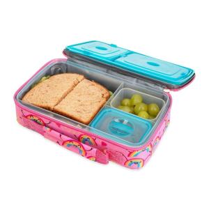 image:imageNuby Lunchbox with Insulated Travel Bag  Bento Lunch Box  3 Years  Galactic Design  Back to School EssentialsRainbow