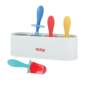 image:imageNuby Stick Pops  4Count Silicone Popsicle Molds for Toddlers and Babies 4 Months  Easy to Make Frozen Treats or Baby Teething Relief4 Pops