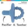 image:imageNuby 3D Sili Soother Pacifiers with Soft Handle and Two Safety Air Holes 2 Pack 0 Months Blue Spaceship and Gray MustacheBoy