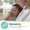 image:imageNuby NanaNubs Banana Massaging Toothbrush and Carrot Teether  2 Pack Baby Teething Toys for 3 MonthsNanaNubs  Carrot Massaging Teether