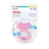 image:imageNuby Silicone TeetheEEZ Teether with Bristles Includes Hygienic Case BluePink