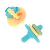 image:imageNuby Charms Silicone Infant Pacifier and Teether  2 Pack  0 Months  Yellow and BlueYellow  Blue