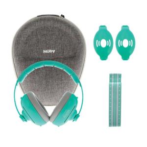 image:imageNuby Soft Sounds 2in1 NoiseCanceling Baby Earmuffs with Travel Case  Adjustable Noise Protection for Infants and Toddlers  BlueAqua