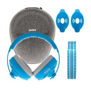 image:imageNuby Soft Sounds 2in1 NoiseCanceling Baby Earmuffs with Travel Case  Adjustable Noise Protection for Infants and Toddlers  BlueBlue