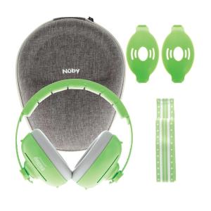 image:imageNuby Soft Sounds 2in1 NoiseCanceling Baby Earmuffs with Travel Case  Adjustable Noise Protection for Infants and Toddlers  BlueGreen