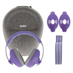 image:imageNuby Soft Sounds 2in1 NoiseCanceling Baby Earmuffs with Travel Case  Adjustable Noise Protection for Infants and Toddlers  BluePurple