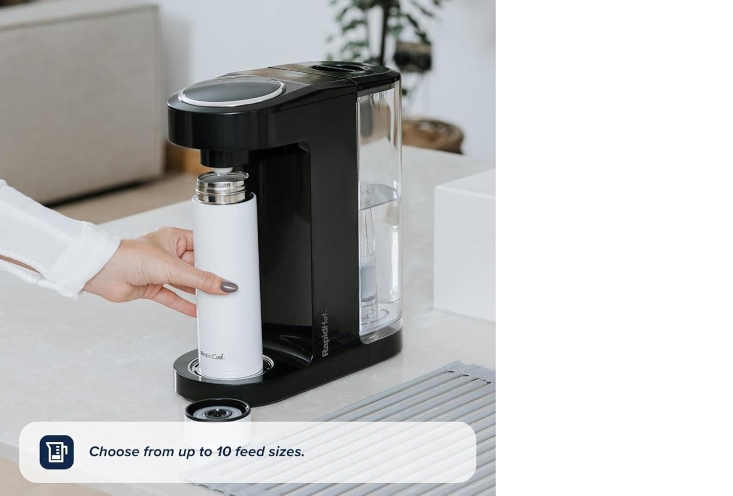 image:imageNuby RapidHot Baby Formula Dispenser Machine  Infant Formula Mixer and Water Warmer with Precise Feed Sizing Memory  Filtered Boiling Water in Seconds  Compatible with RapidCool Bottle  WhiteBlack