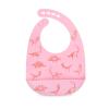 image:imageNuby 2 Pack Adjustable Easy Clean Soft Silicone Bibs with Scoop Tigers amp SquaresPink Dinosaurs  Flowers