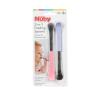 image:imageNuby 2 in 1 Silicone and Stainless Steel Dual Ended Feeding Spoons for Baby AquaBluePurplePink