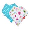 image:imageNuby 2pk Dribble Catcher Bandana bibs Super Absorbent Drool Bib with Soft Comfort Neckline NeutralGirl