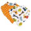 image:imageNuby 2pk Dribble Catcher Bandana bibs Super Absorbent Drool Bib with Soft Comfort Neckline NeutralNeutral