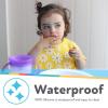 image:imageNuby 3D Soft Silicone Baby Bib with Scoop  Silicone Bib for Toddlers and Babies 6 Months  Suspenders and Bow TieStars