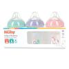 image:imageNuby 3Pack Infant Feeding Bottles with Slow Flow Breast Size Silicone Nipple 0 Months 8oz 3 Pack Set Delicate Llama Snail Unicorn PrintsDelicate Llama  Snail  Unicorn Prints