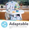 image:imageNuby Baby High Chair Cover  Protects from Spills and Crumbs  Water Resistant for Easy Cleanup  Brush Strokes PrintFloral Print