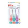 image:imageNuby Babys First Spoons Set  3Pack Feeding Utensils for Babies  6 Months  BubblesRose  Aqua  Violet