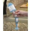 image:imageNuby Easy Clean Dispensing Soft and Durable Bristle Bottle Brush with Textured Handles and Suction Base 2 in 1 System GreenGreen