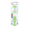 image:imageNuby Easy Clean Dispensing Soft and Durable Bristle Bottle Brush with Textured Handles and Suction Base 2 in 1 System GreenGreen
