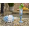 image:imageNuby Easy Clean Dispensing Soft and Durable Bristle Bottle Brush with Textured Handles and Suction Base 2 in 1 System GreenGreen