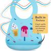 image:imageNuby On The Go Silicone 3D Bib with Scoop to Catch MessIce Cream