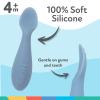 image:imageNuby Silicone Mini Spoons  2Pack BabyLed Weaning Spoons for Babies  4 Months  BlueBlue