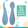 image:imageNuby Silicone Mini Spoons  2Pack BabyLed Weaning Spoons for Babies  4 Months  BlueBlue