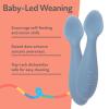 image:imageNuby Silicone Mini Spoons  2Pack BabyLed Weaning Spoons for Babies  4 Months  BlueBlue