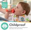 image:imageNuby Silicone Nibbler Feeder for Kids  Soft Baby Feeding and Teething Toy  10 Months  Coral DinoYellow Giraffe