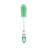 image:imageNuby Soft NonScratch Silicone Bristle Bottle amp Nipple Brush with Looped Handle GrayAqua