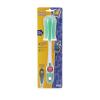 image:imageNuby Soft NonScratch Silicone Bristle Bottle amp Nipple Brush with Looped Handle GrayAqua