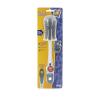 image:imageNuby Soft NonScratch Silicone Bristle Bottle amp Nipple Brush with Looped Handle GrayGray