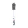 image:imageNuby Soft NonScratch Silicone Bristle Bottle amp Nipple Brush with Looped Handle GrayGray