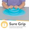 image:imageNuby Sure Grip Silicone Feeding Bowl  Toddler Suction Plate  6 Months  GreenBlue