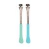 image:imageNuby 2 in 1 Silicone and Stainless Steel Dual Ended Feeding Spoons for Baby AquaBlueAquaBlue